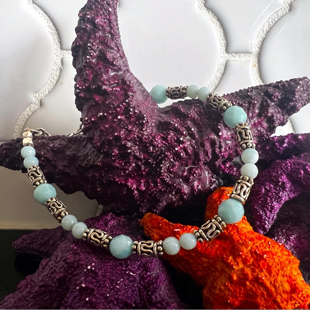 Bracelet. Sterling silver and Amazonite.